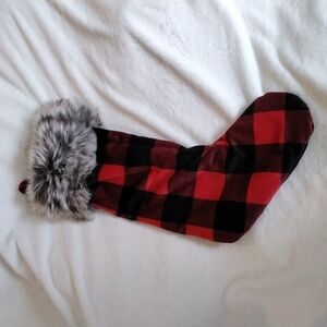 Red Buffalo Plaid Christmas Stocking NWOT